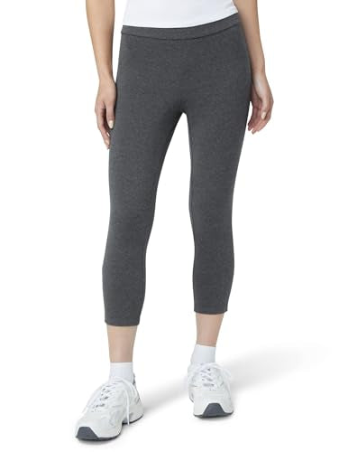 HUE Women's Wide Waistband Blackout Cotton Leggings - color: Graphite Heather, size: 1X