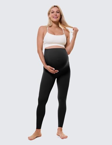 Buttergene Maternity No Front Seam Legging 25" - color: Black, size: Medium