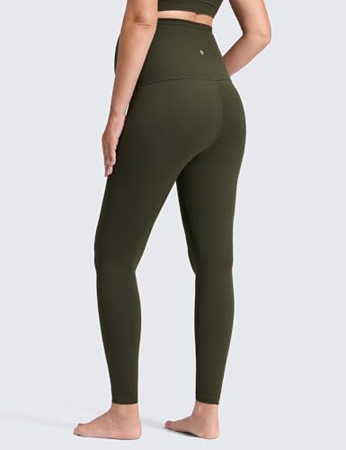 CRZ YOGA Maternity Leggings 28 - color: Olive Green, size: Small