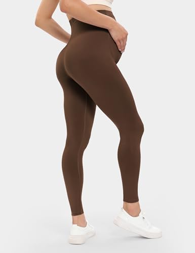 Buttergene 5 Pack Maternity Leggings with Elastic Band - color: 1-5pack Black*3/Navy/Coffee, size: Small