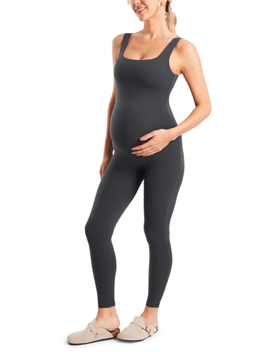 MOMANDA Maternity Jumpsuit Leggings 25" - color: Mysterious Grey, size: X-Small