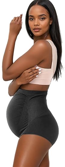 Berkshire Women's Berkshire High Waisted Maternity Underwear, Over Or Under Bump, Soft Seamless L-4x - color: Black, size: 2X Tall