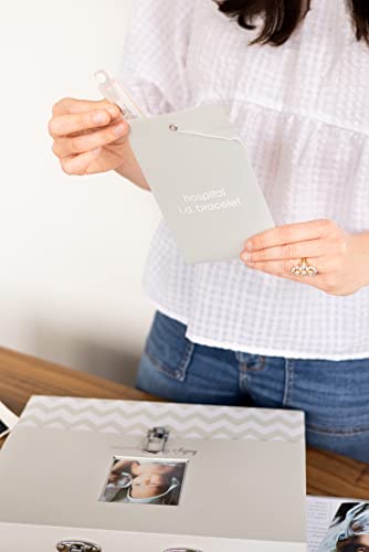 Pearhead Baby Briefcase and Document Organizer, Grey Chevron - color: Gray Baby File Organizer