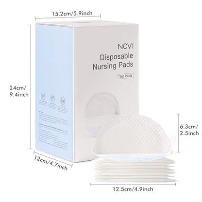 NCVI Super Absorbent Nursing Pads, 180 Count, Stay Dry & Leakproof for Moms - size: 180 Count