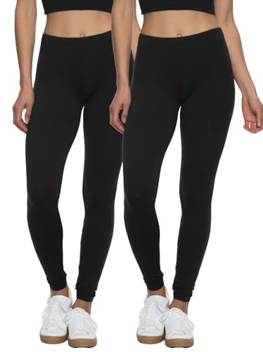 Felina Velvety Super Soft Lightweight Leggings - color: Black, size: 3X