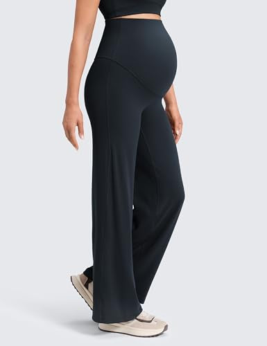 CRZ YOGA Maternity Wide Leg Pants 30" - color: True Navy, size: Large