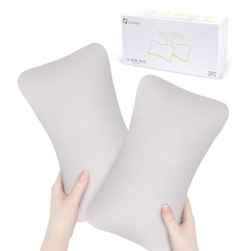 vocheer Small Pillow with Removable Cover, 11"x 7" Tiny Travel Pillow 2PCS - color: Dove-2pc