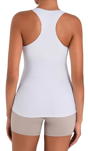 Sunzel Maternity Tank Top with Built in Bra, Racerback Pregnancy Cami - color: White, size: X-Small