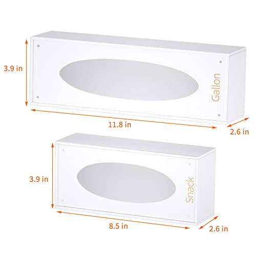 FEMELI Food Bag Storage Organizer Acrylic Kitchen Drawer Baggie Box White - style: 4 count-white