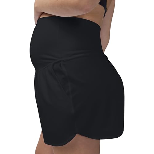 Ingrid & Isabel Everyday Active Maternity Shorts - color: Black, size: Large