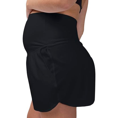 Ingrid & Isabel Everyday Active Maternity Shorts - color: Black, size: Large