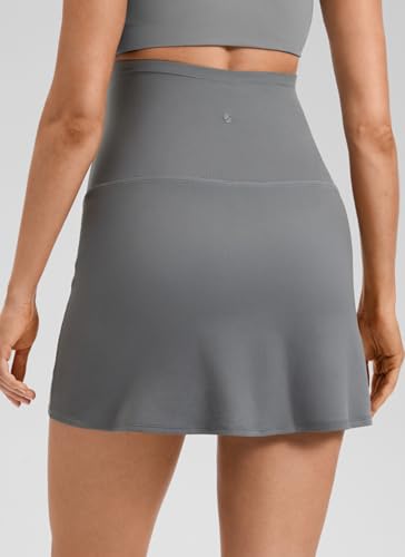 CRZ YOGA Maternity A Line Golf Skirts - color: Ash Grey, size: X-Small