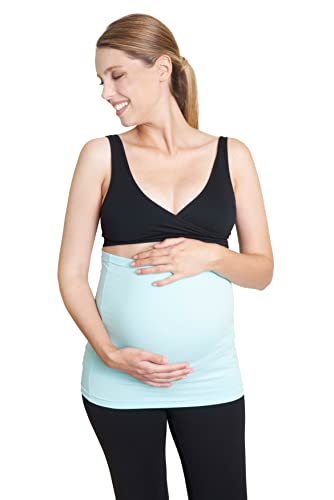 Belly Band Seamless Maternity and Postpartum Shirt Extenders, Cotton, Singles - color: Blue, size: Medium