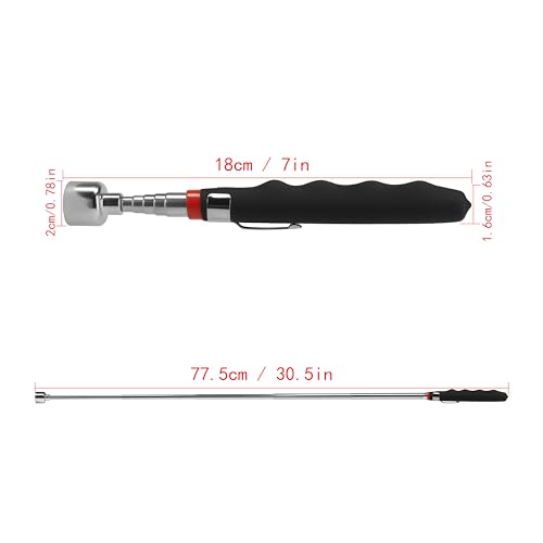 20lbs Heavy Magnetic Pick-up Tool Telescoping Magnet on a Stick for Small Metal Tools,extendable Pickup Tool Extends Magnet Wand from 7 to 31in,Useful for Hard-to-Reach Picking Tool(3PCS) - style: Magnet-3PCS