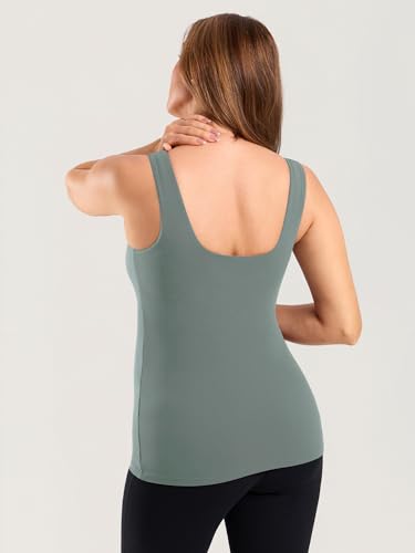 MOMANDA Maternity Nursing Tank Tops - color: Grey Sage, size: X-Large