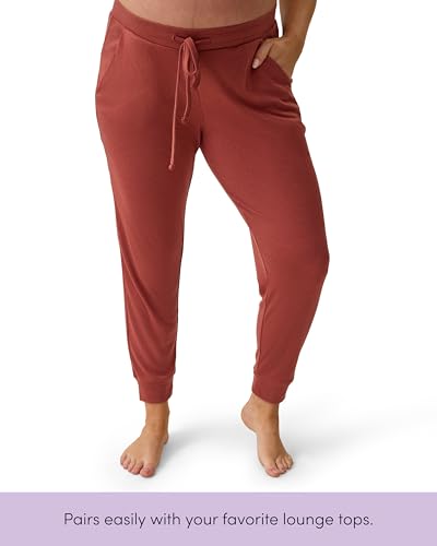 Kindred Bravely Essentials Ribbed Maternity Joggers Lounge Pants Postpartum - color: Warm Sienna, size: 1X