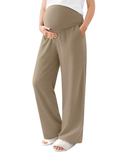 Oakgarden Women's Maternity Corduroy Pant Pregnancy Trouser