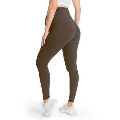 Over‑Belly Maternity Leggings, Soft Stretch Yoga Pants - color: 3 Packs-black/Dark Grey/Coffee, size: Medium