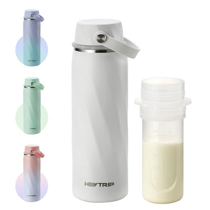 HEYTRIP 20oz Portable Breastmilk Cooler Bottle for Outdoor, White - color: White