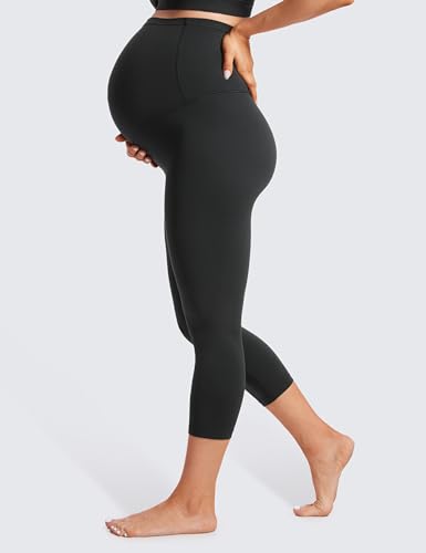 CRZ YOGA Maternity Capris Leggings 21" - color: Black, size: Medium