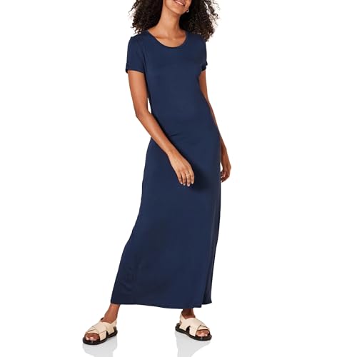 Amazon Essentials Women's Short-Sleeve Maxi Dress - color: Navy, size: Large