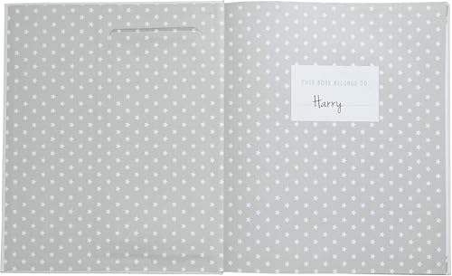 Kate & Milo First Year Baby Memory Book with Ink Pad, Gray