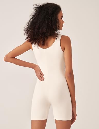 POSHDIVAH Maternity Romper Shorts Double Lined Jumpsuit - color: Beige, size: XX-Large