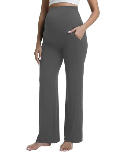 Womens Maternity Pajamas 2 Piece Set Sleepwear - color: Dark Grey, size: X-Large
