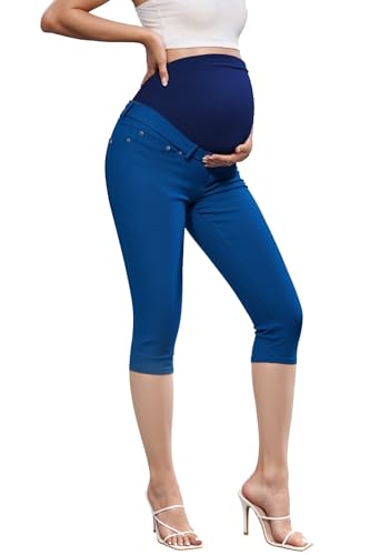 Hybrid & Company Women's Maternity Capri Pants - color: Capri-navy, size: Large