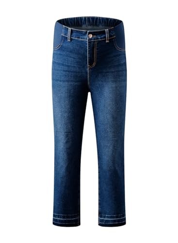BLENCOT Women Maternity Pants High Waisted Straight Leg Ankle Jeans - color: Sail Blue, size: Medium