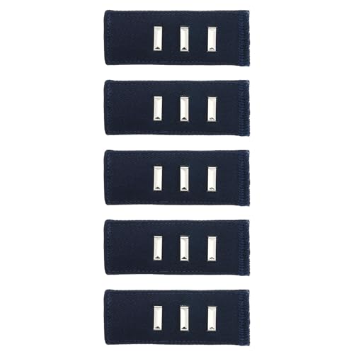 MECCANIXITY 5pcs Dark Blue Pants Waist Button Extenders for Women Men 3" - color: Dark Blue, size: 3"