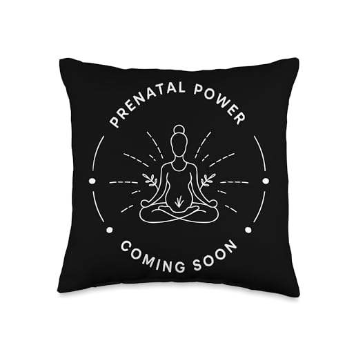 Prenatal Yoga Namaste Meditation Maternity Workout Pregnancy Throw Pillow - size: 16x16