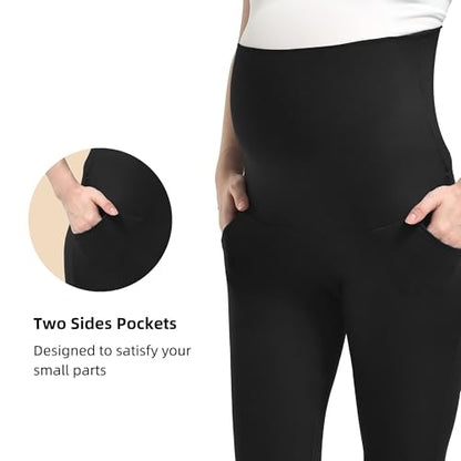 Stanpetix Maternity Joggers for Women Pregnancy Sweatpants - color: Black, size: Medium