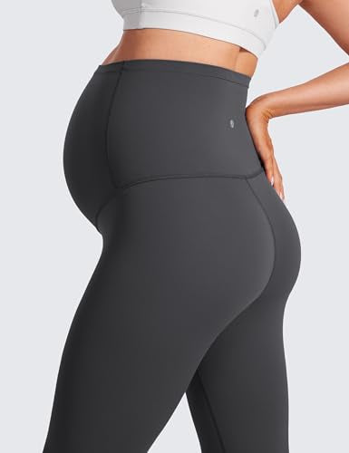 CRZ YOGA Maternity Capris Leggings 23" - color: Mysterious Grey, size: Small