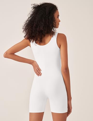 POSHDIVAH Maternity Romper Shorts Double Lined Jumpsuit - color: White, size: XX-Large