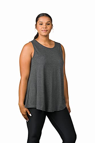 Epic MMA Gear Long Flowy Sleeveless Tunic Top for Women - color: Charcoal, size: Medium