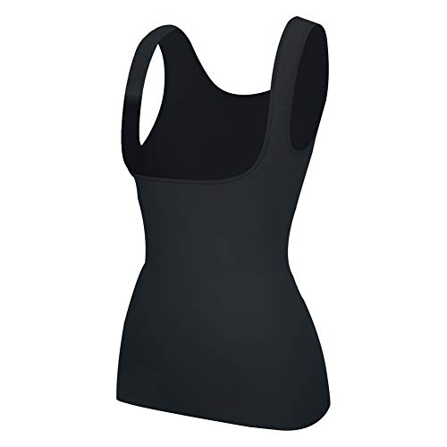 EUYZOU Women's Underbust Shapewear Tank Tops - Seamless Tummy Control Compression Camisole Tops Slimming Tank - color: Black, size: Large