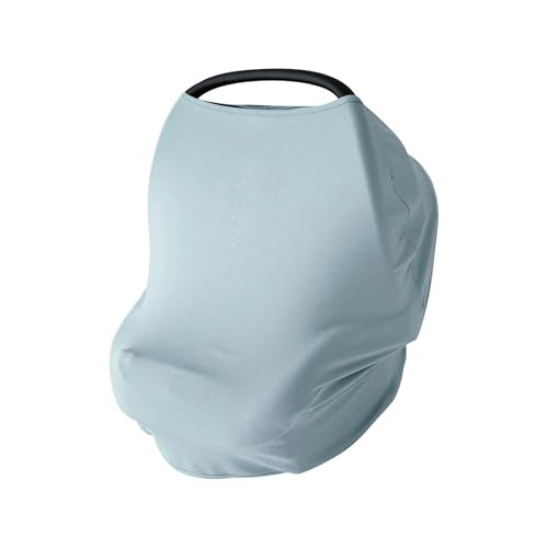 PurComfy 4-in-1 Baby Car Seat Cover, Supersoft Bamboo Viscose Nursing Cover - color: Slate