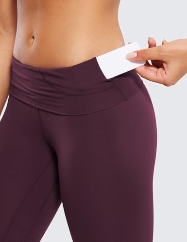 CRZ YOGA Super High Waist Leggings 25" - color: Deep Purple, size: X-Large