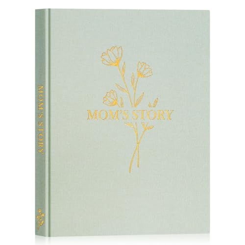Lanpn Mom Life Story Book Journal with 270+ Prompts, Linen Hardcover Mother Story Guided Journal, Mom Memory Keepsake Book to Fill Out, Mother's Day Birthday Christmas Gift for Mom, Sage Green - color: Sage Green
