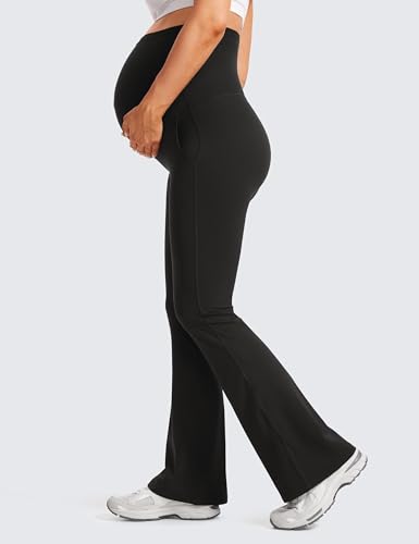 CRZ YOGA Maternity Flare Legging Pocket 31'' - color: Black, size: Medium