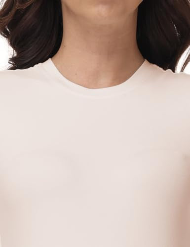 Women's Maternity Bodysuit Short Sleeve T Shirt - color: Apricot, size: Small