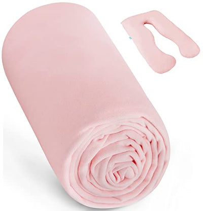 Pregnancy Pillow Cover U-Shaped 100% Cotton (ONLY Pillowcase), Pink - color: Pink, size: U-Shape