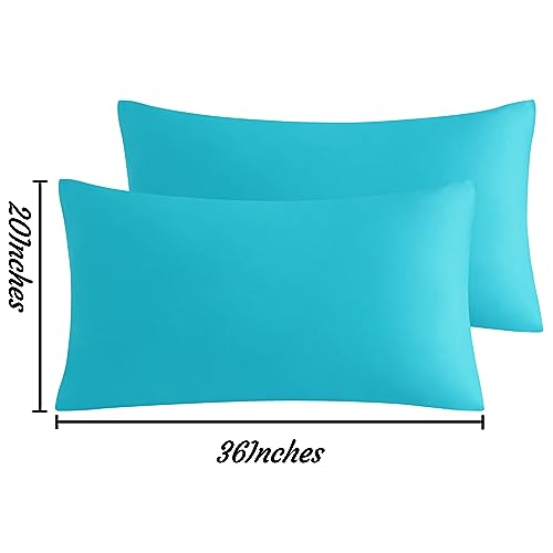 NTBAY King Microfiber Pillowcases, Set of 2, Blue - color: Blue, size: Standard King (20"x36")