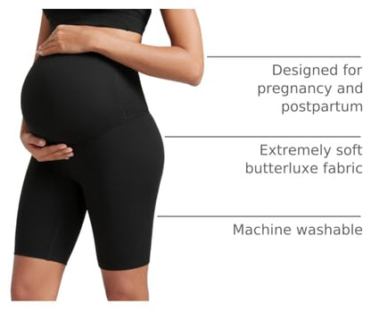 CRZ YOGA Maternity Biker Shorts 8" - color: Black, size: XX-Small