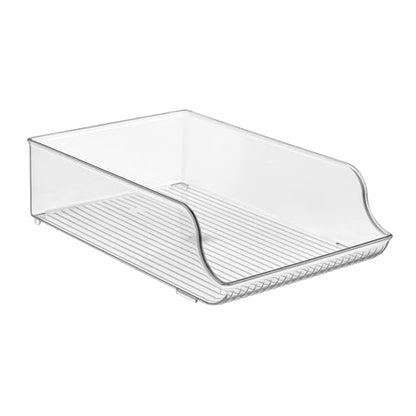 iDesign Water Bottle Organizer for Fridge, Set of 4, Clear - style: Pack of 4