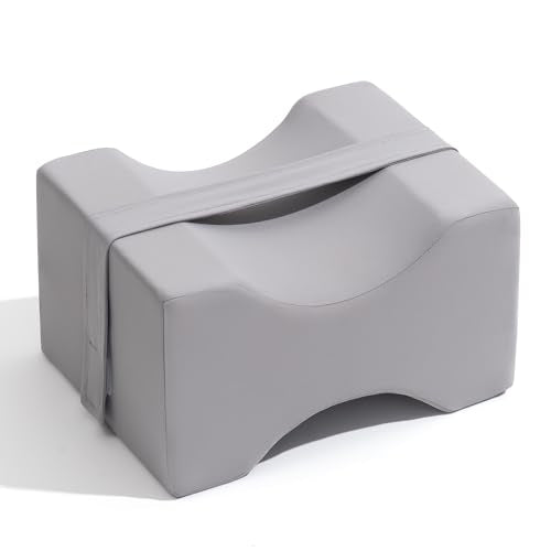 UJPFEO Knee Pillow for Side Sleepers, Leg Pillow for Sciatica, Back, HIPS, Knees, Joints Pain Relief,Pillows for Between Legs While Sleeping Spine Alignment Support & Relieves Pressure,Arctic Gray - color: Arctic Gray