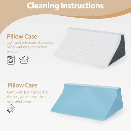 Body Positioner Wedge Pillow for Side Sleeping Support - color: White Grey