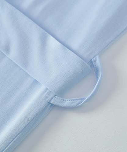 Latuza Women's Viscose Nursing Nightgown and Robe Set - color: Light Blue, size: Large