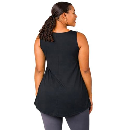 Epic MMA Gear Long Flowy Sleeveless Tunic Top for Women - color: Black, size: Large